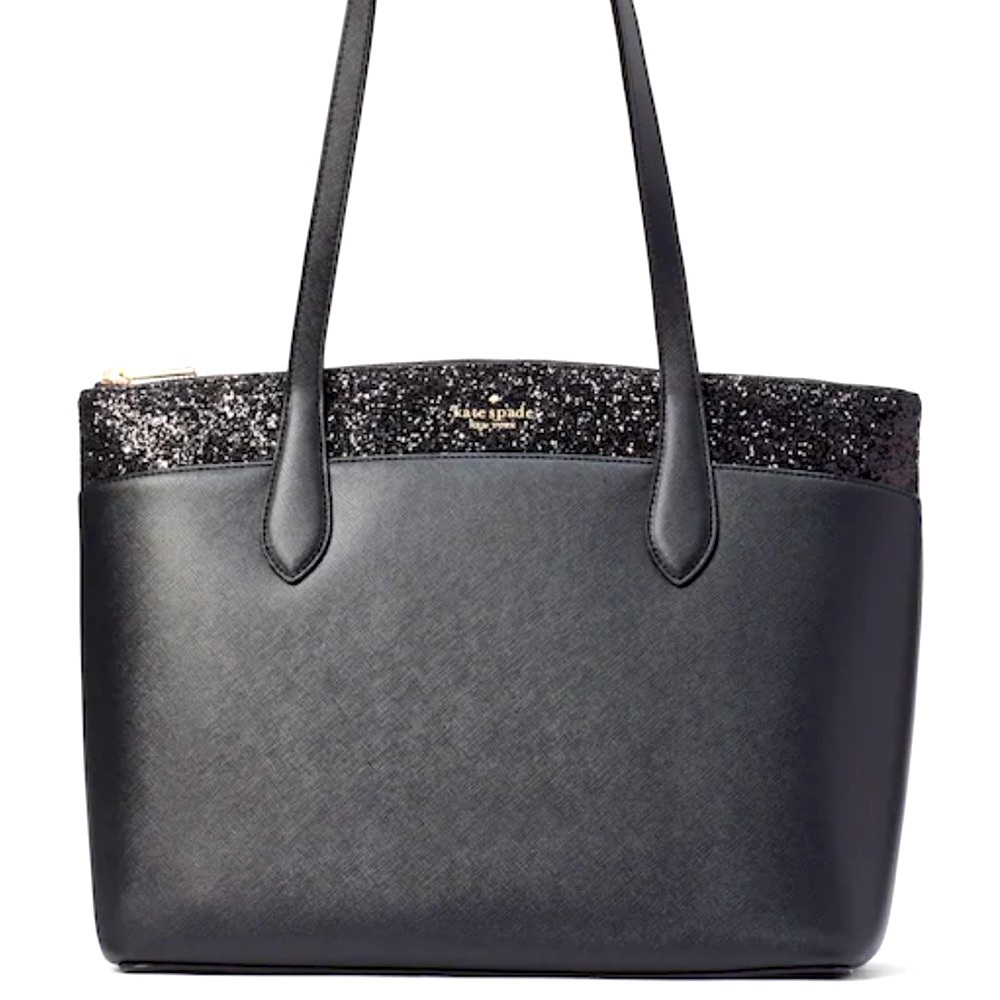 Beautiful rare black flash glitter Kate Spade tote🌹🌹